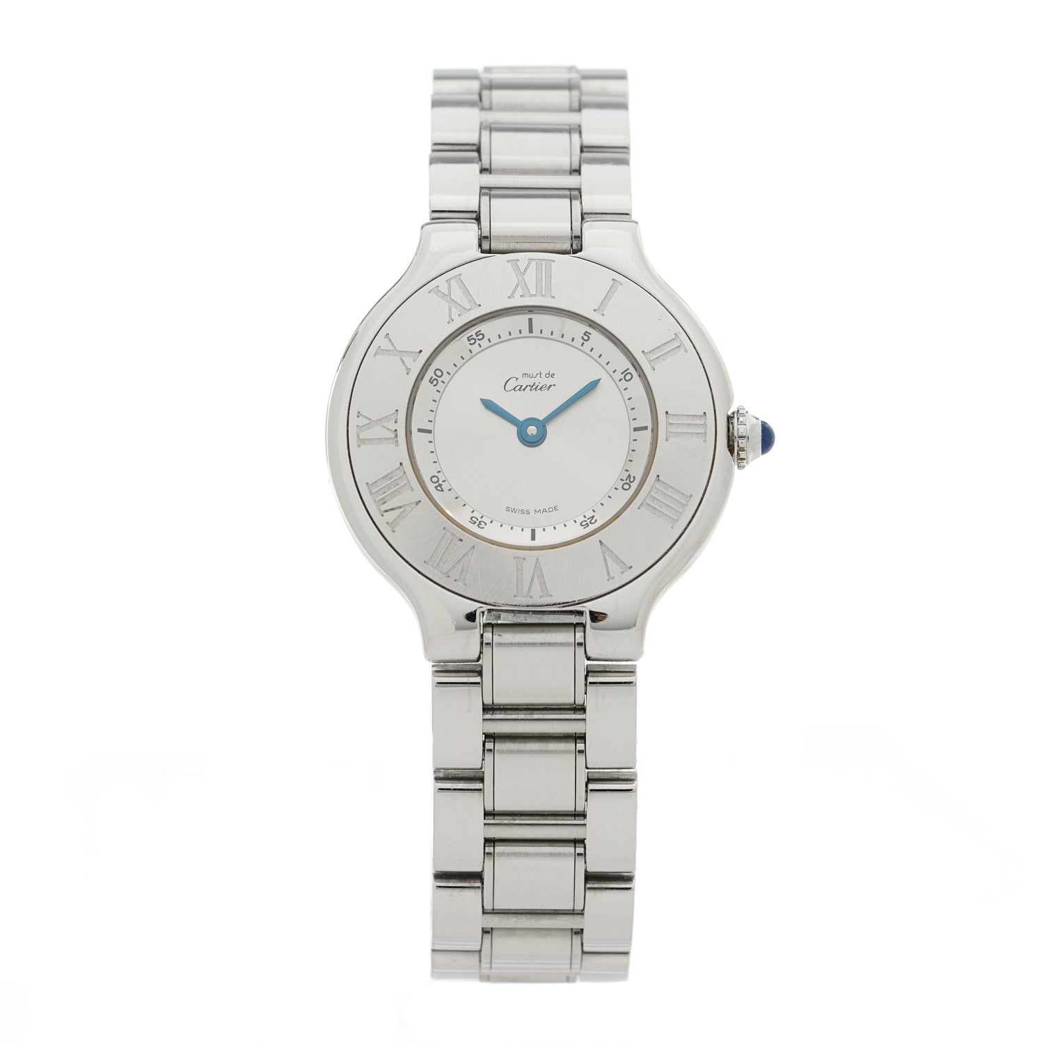 Cartier Stainless Steel 28mm Must De 21 Quartz Watch 1 of 4