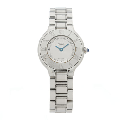 Cartier Stainless Steel 28mm Must De 21 Quartz Watch 1 of 4