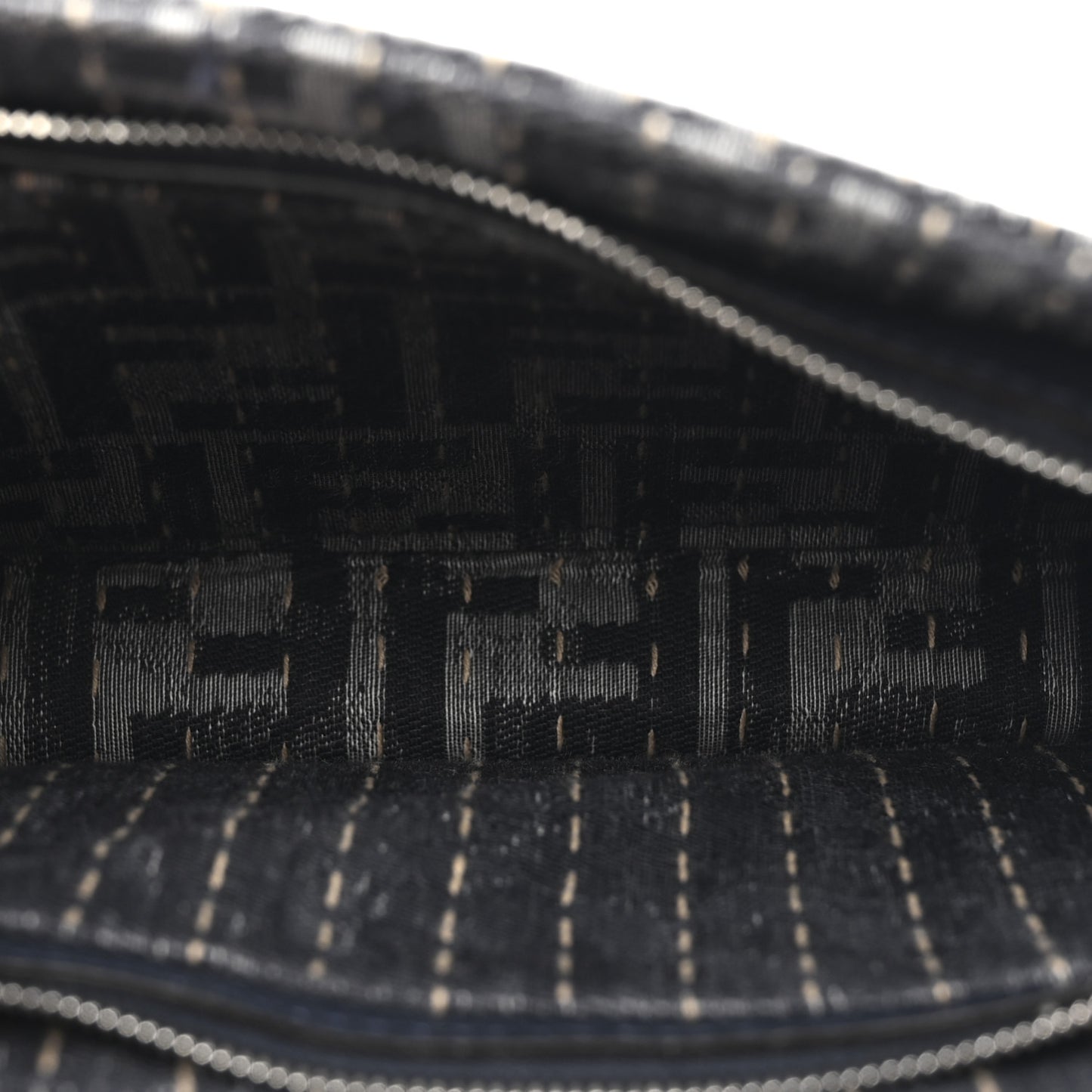 Chenille Vitello Seta FF Peekaboo I See U X Cross Satchel Blue Notte