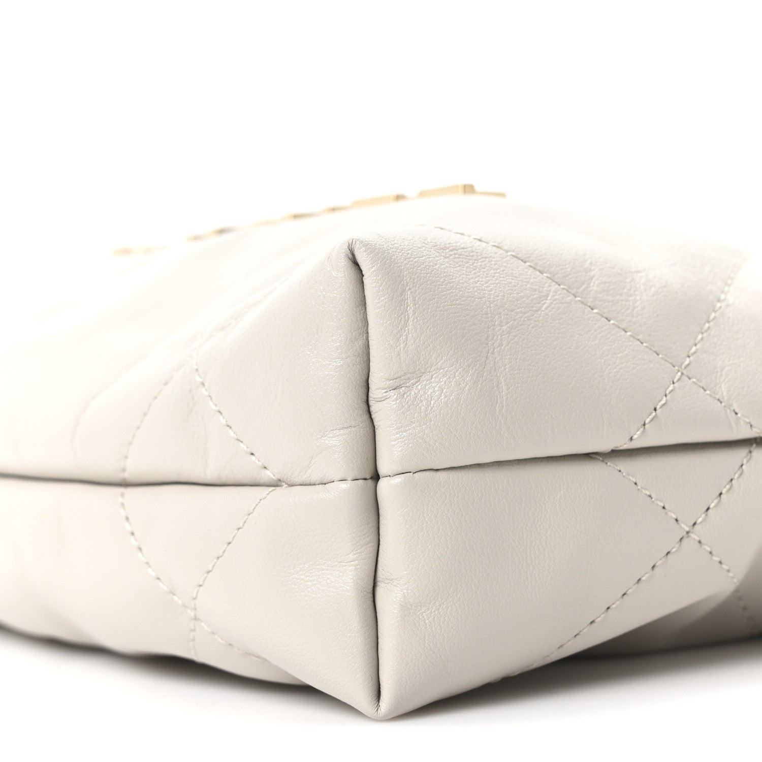 Chanel Shiny Calfskin Quilted Mini Chanel 22 Light Grey 10 of 11