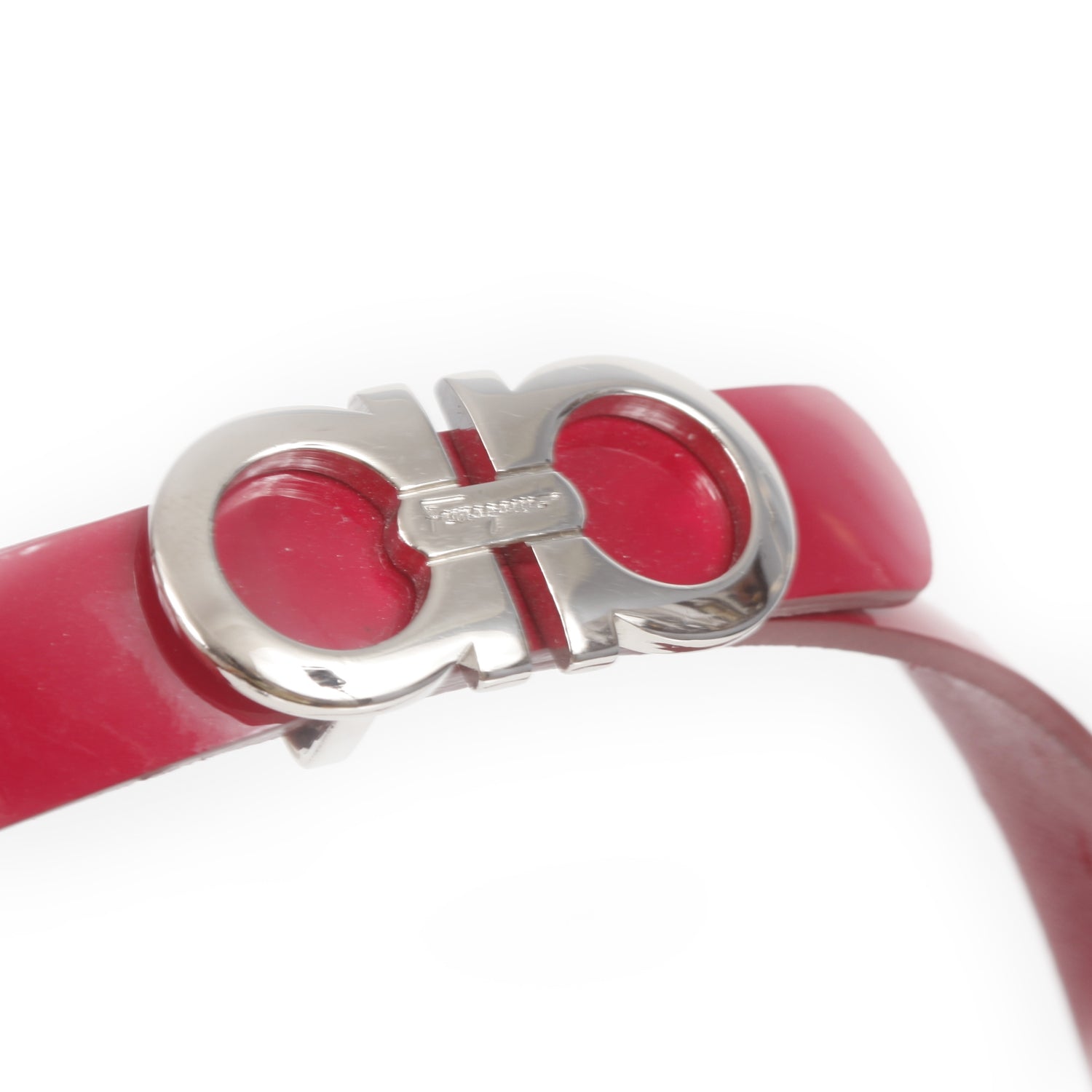 FASHIONPHILE SALVATOREFERRAGAMOPatentLeatherDoubleGanciniBeltPink 3 of 3