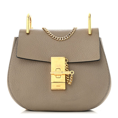 Chloe Grained Lambskin Drew Shoulder Bag Motty Grey 1 of 13