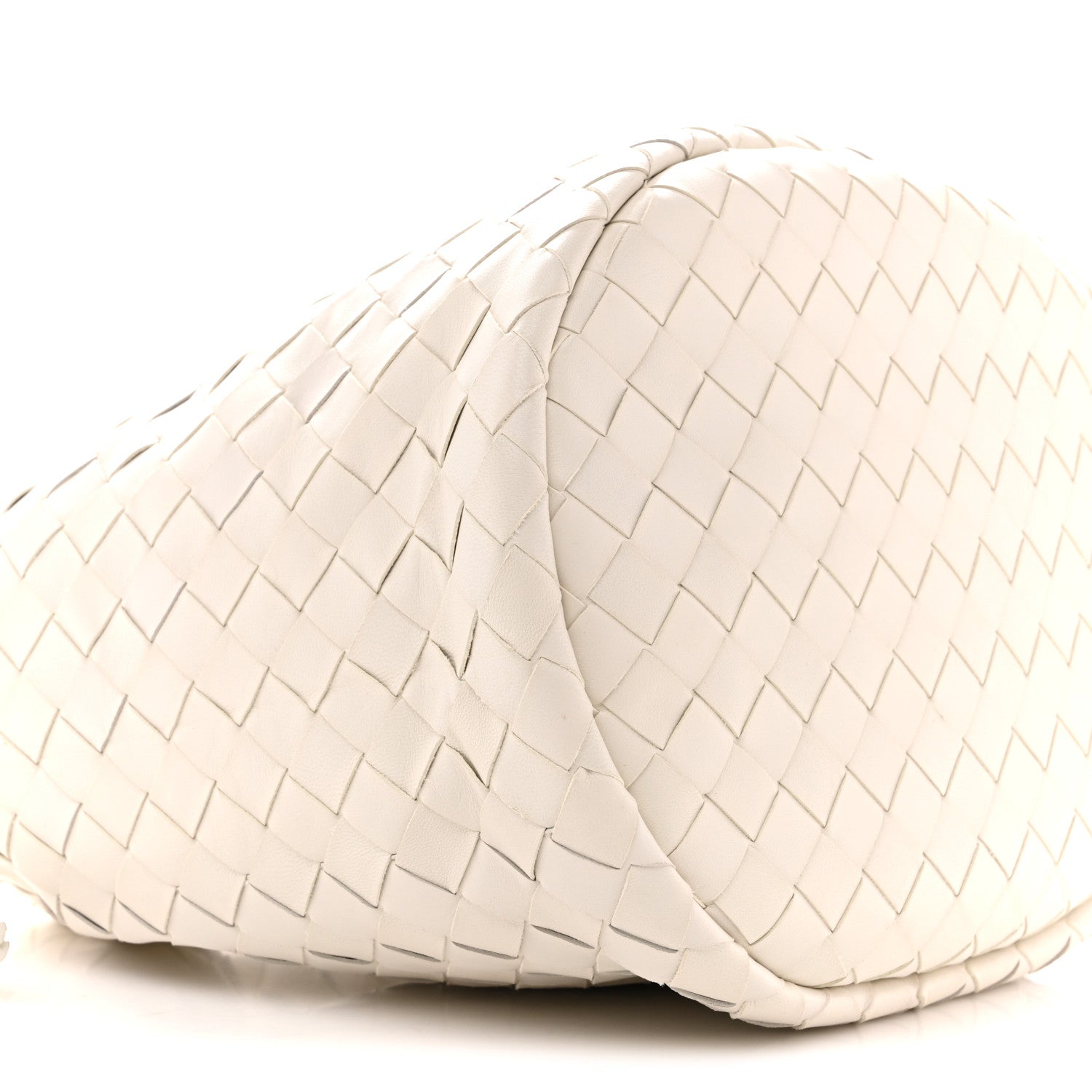Bottega Veneta Calfskin Intrecciato Small Castello Bucket Bag White 9 of 12