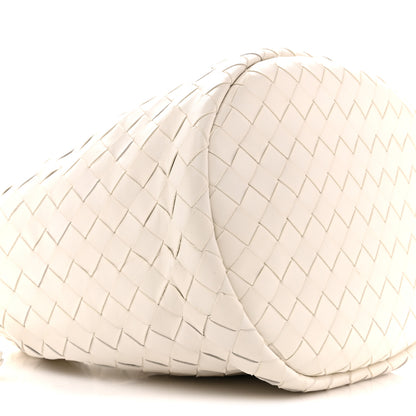 Bottega Veneta Calfskin Intrecciato Small Castello Bucket Bag White 9 of 12