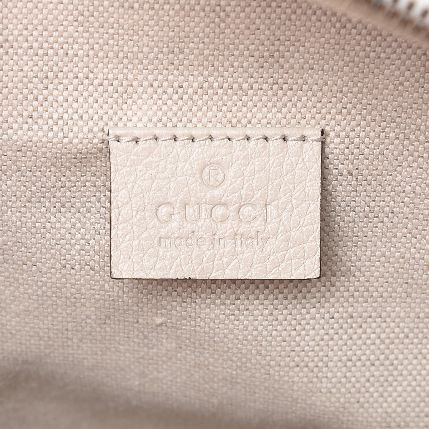 Grained Calfskin Logo Belt Bag White