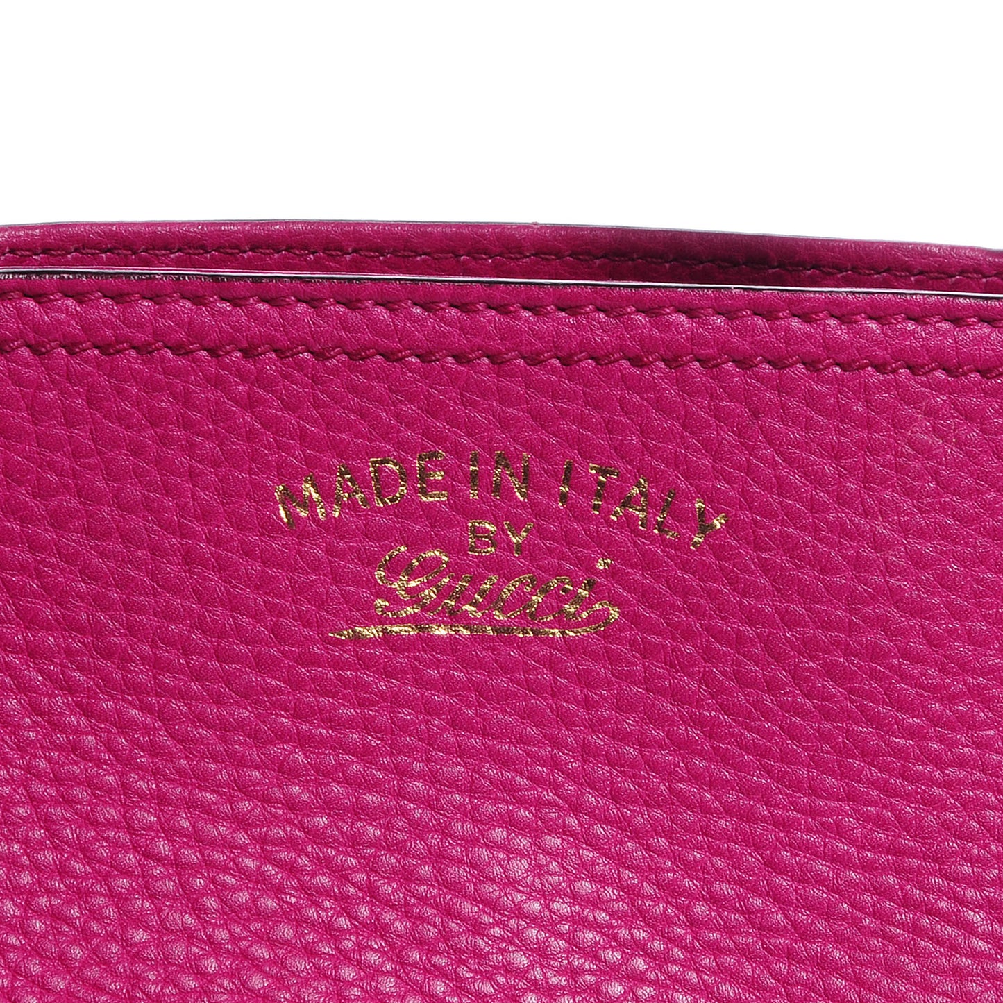 Pebbled Calfskin Medium Bamboo Shopper Tote Bright Bougainvillea