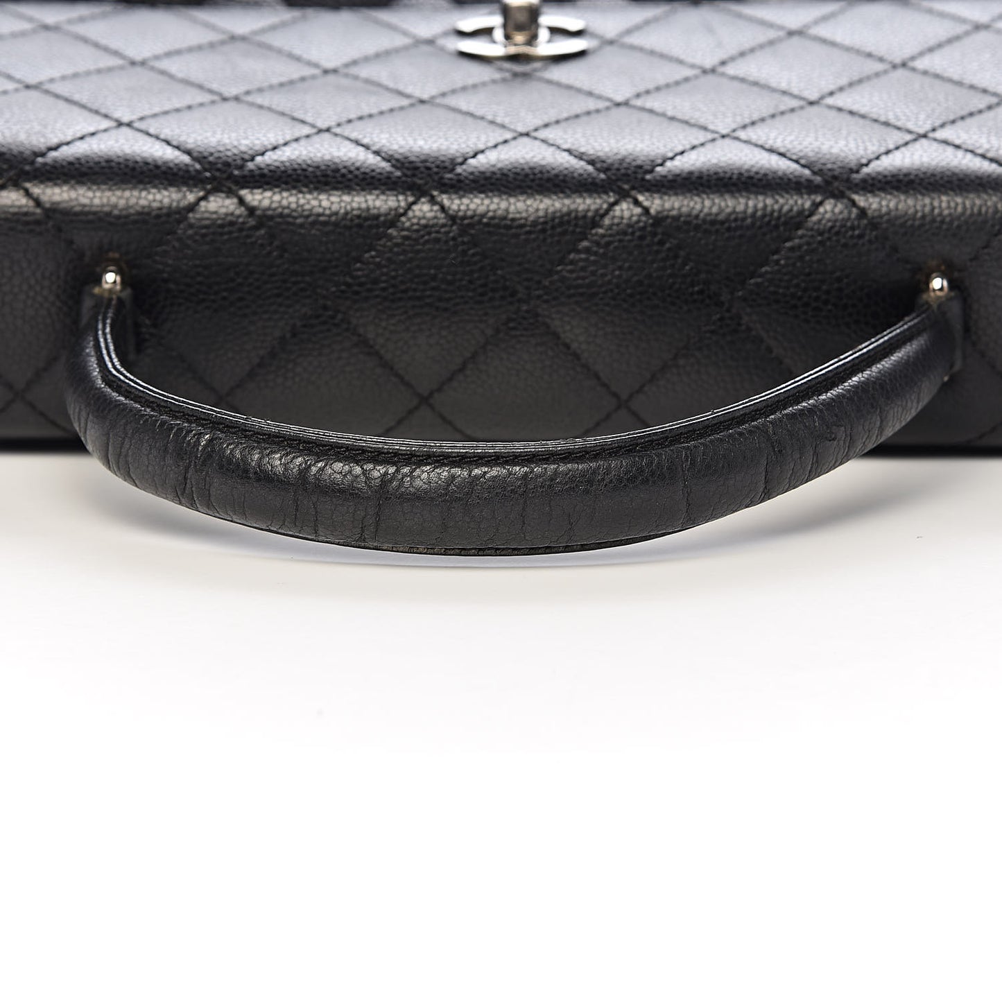 Caviar Quilted Jumbo Kelly Flap Black