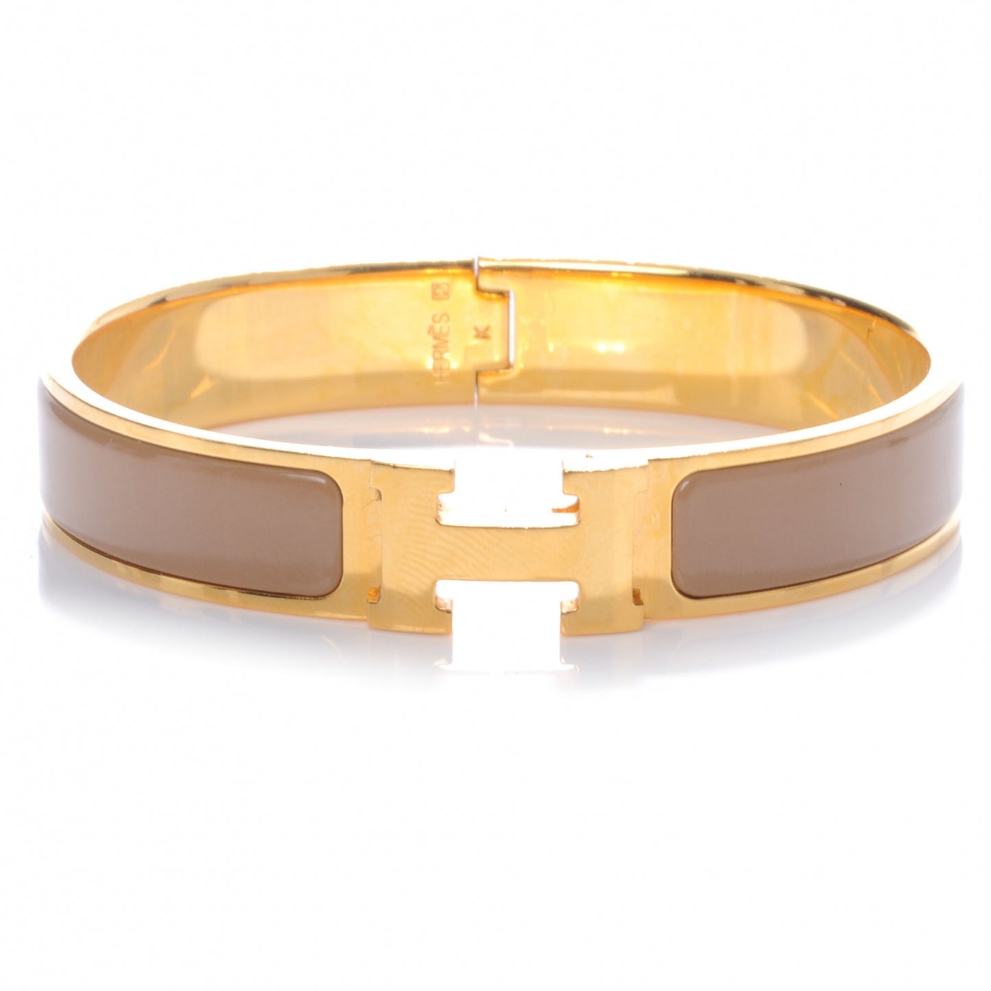 Narrow Enamel Clic Clac H Bracelet PM Poudre