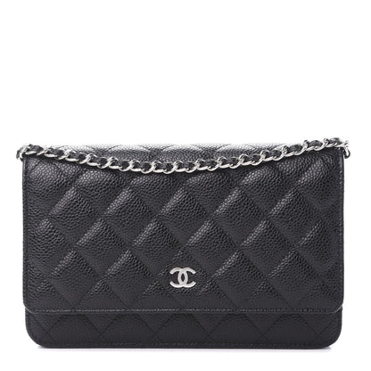 Chanel Caviar Quilted Wallet On Chain WOC Black 1 of 12