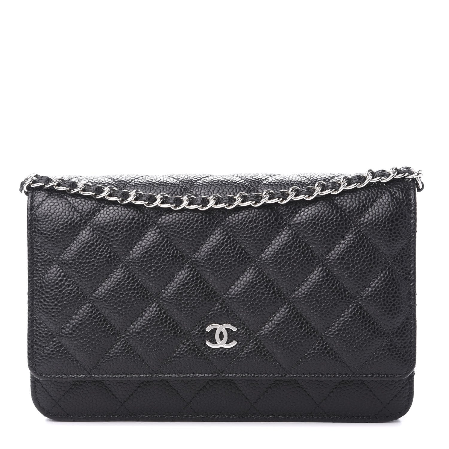 Chanel Caviar Quilted Wallet On Chain WOC Black 1 of 12