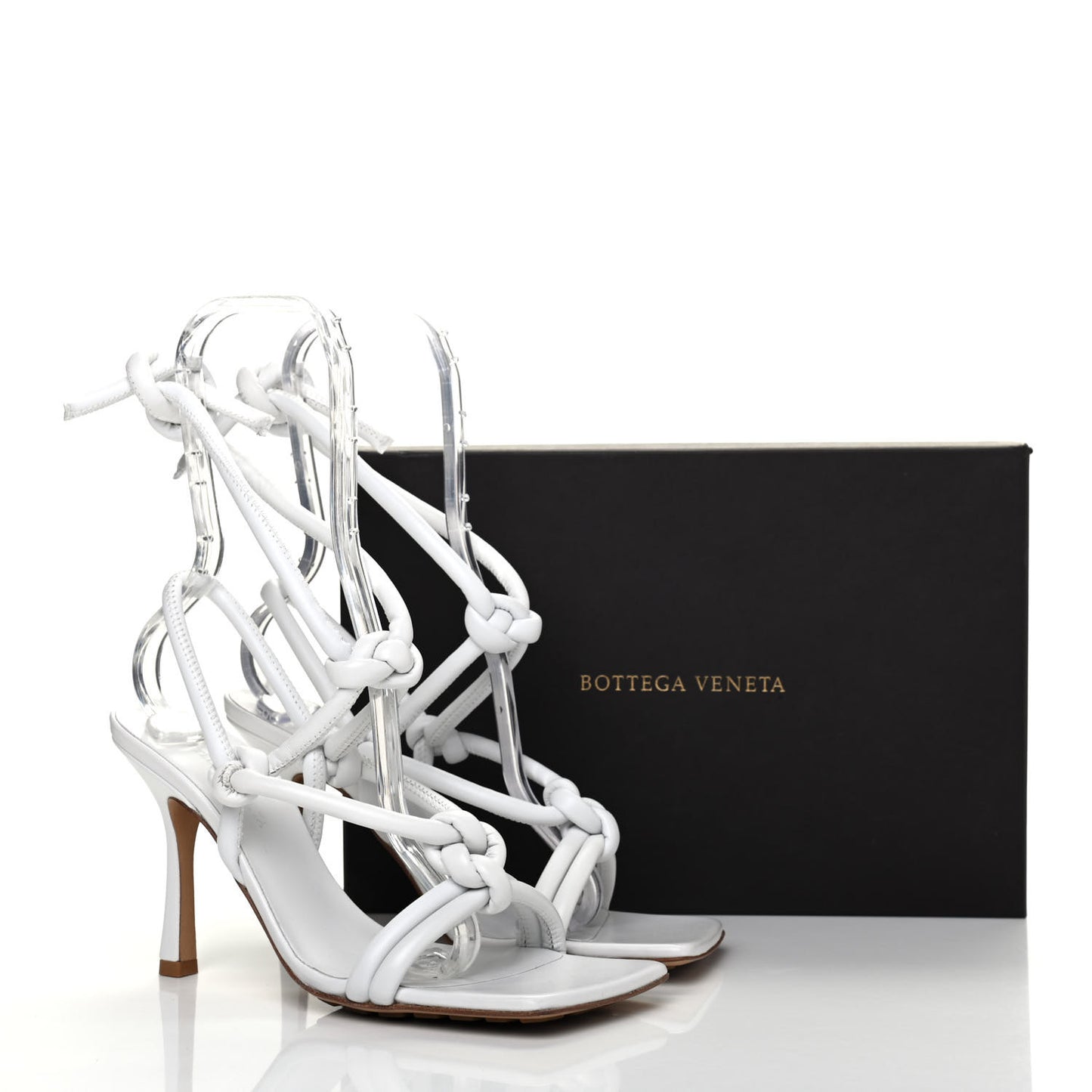 Nappa Dream Knotted Sandals 38 White