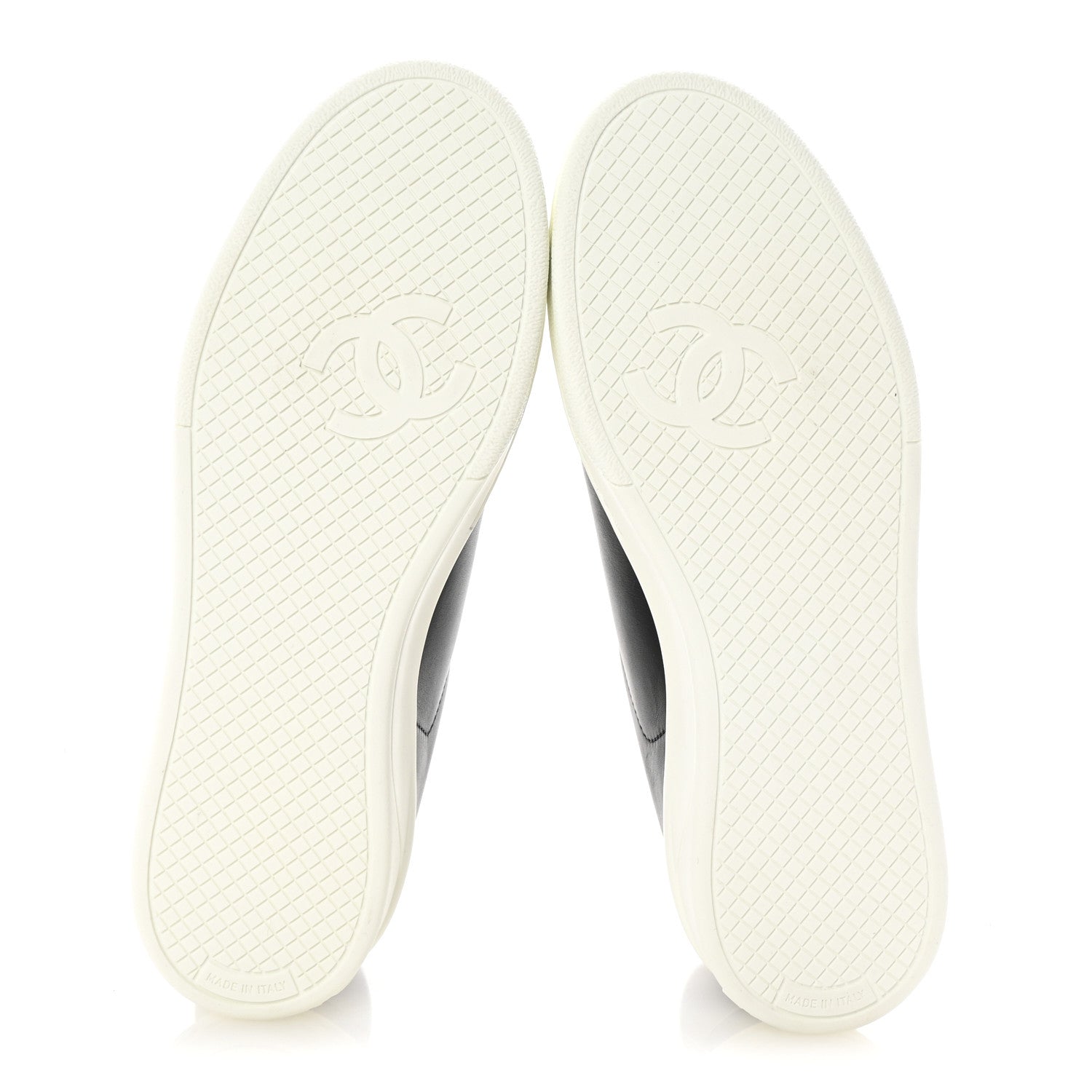 Chanel Calfskin CC Womens Sneakers 36.5 Black 6 of 10