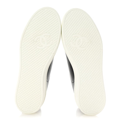 Chanel Calfskin CC Womens Sneakers 36.5 Black 6 of 10