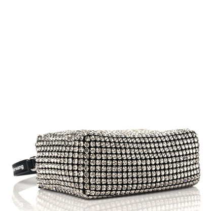 Alexander Wang Mesh Crystal Rhinestone Mini Heiress Pouch Black Silver 4 of 12