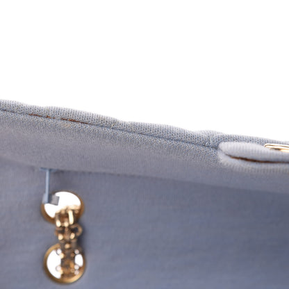 Chanel Jersey Quilted Medium Double Flap Light Blue 11 of 16