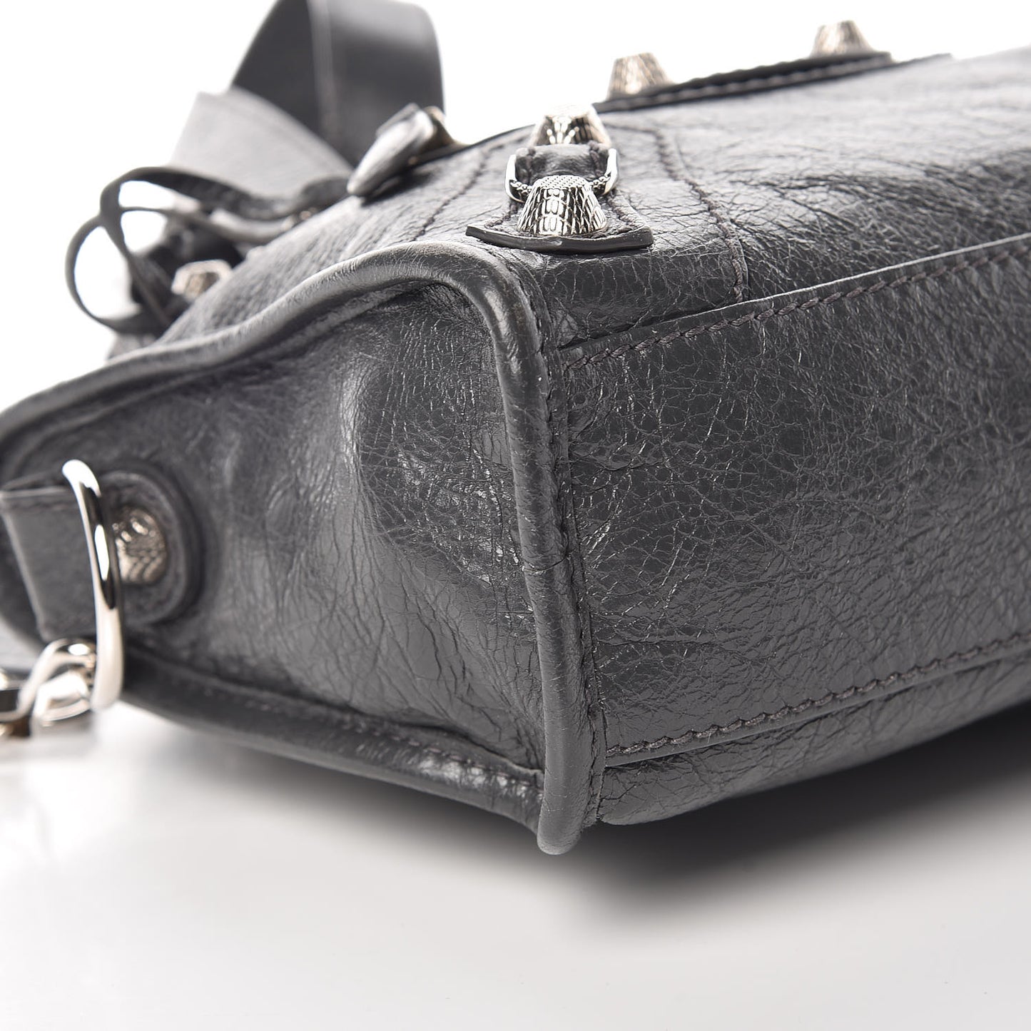 Agneau Giant 12 Silver Hardware Mini City Gris Fossile