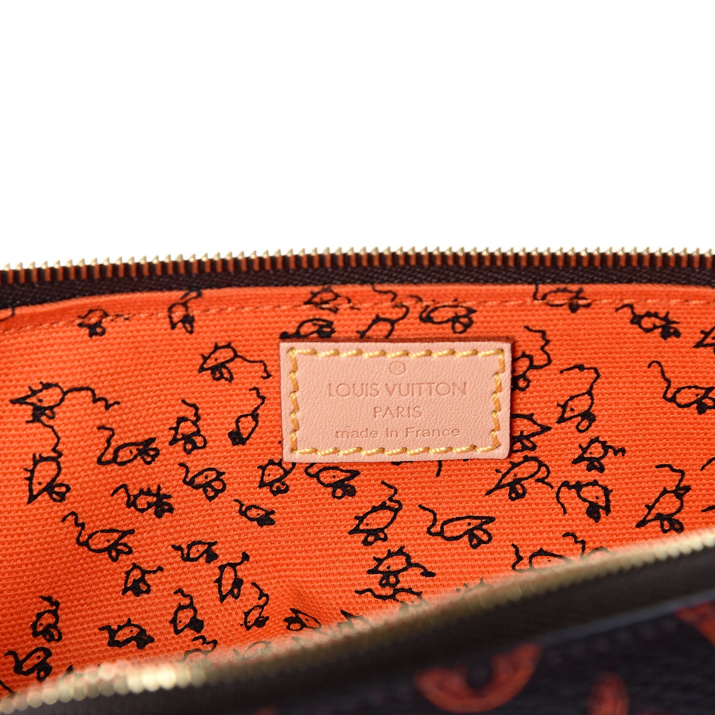 Catogram Elizabeth Pouch Orange Marron