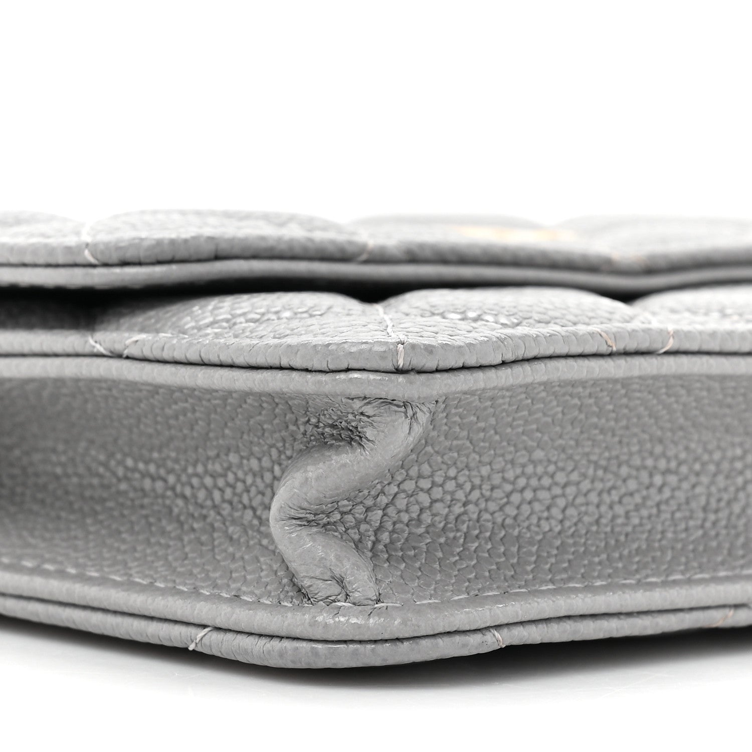 Chanel Caviar Quilted Miss Coco Clutch With Chain Grey 10 of 11