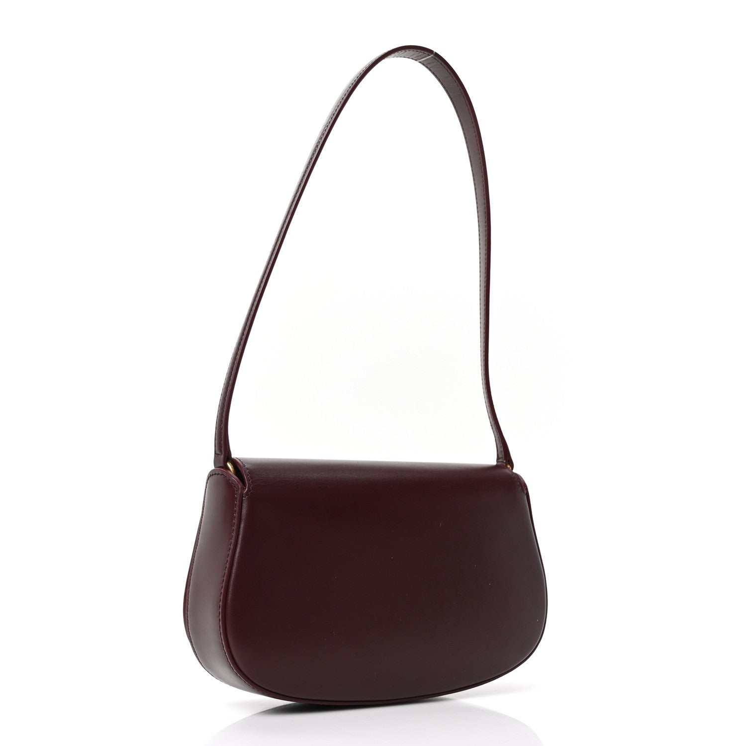 Saint Laurent Box Calfskin Mini Voltaire Shoulder Bag Rouge Cabernet 3 of 10