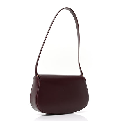 Saint Laurent Box Calfskin Mini Voltaire Shoulder Bag Rouge Cabernet 3 of 10