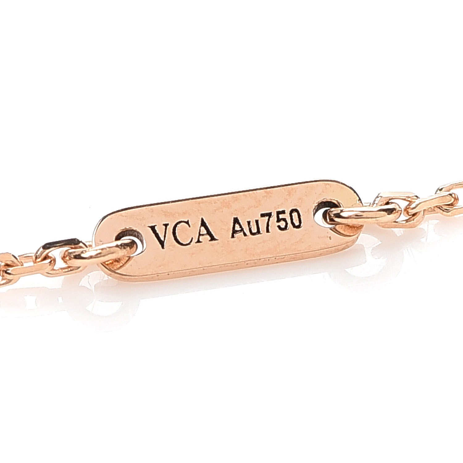 Van Cleef & Arpels 18K Rose Gold Carnelian Sweet Alhambra Bracelet 5 of 8