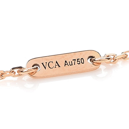 Van Cleef & Arpels 18K Rose Gold Carnelian Sweet Alhambra Bracelet 5 of 8