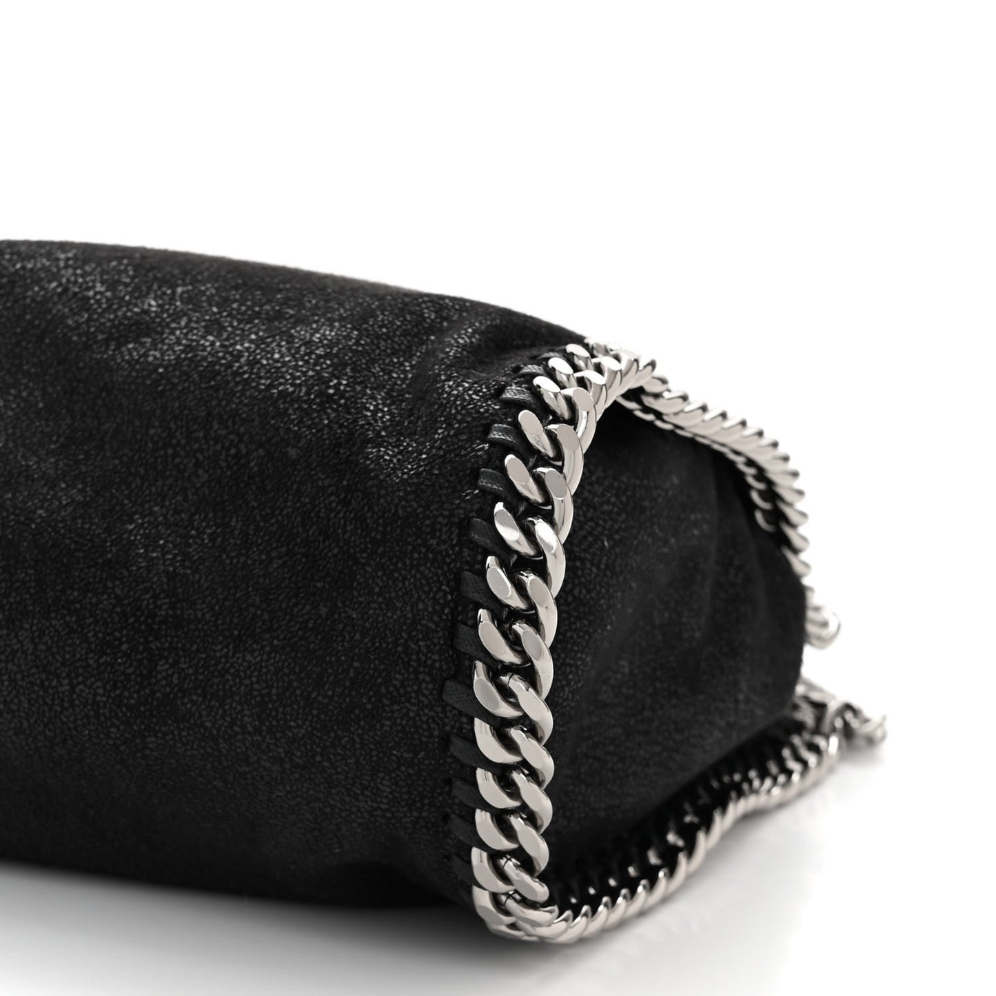 Shaggy Deer Mini Falabella Fold Over Tote Black