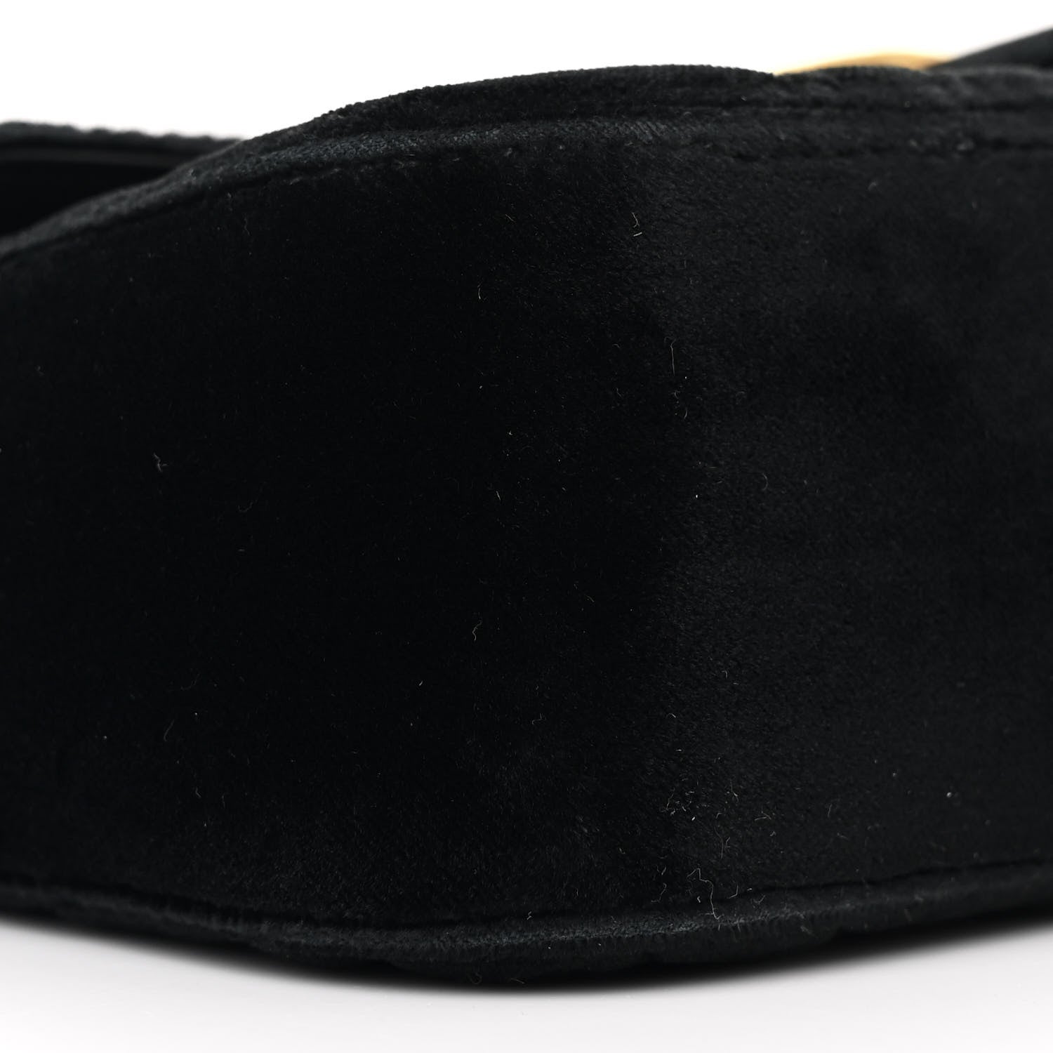 Gucci Velvet Matelasse Mini GG Marmont Shoulder Bag Black 9 of 11
