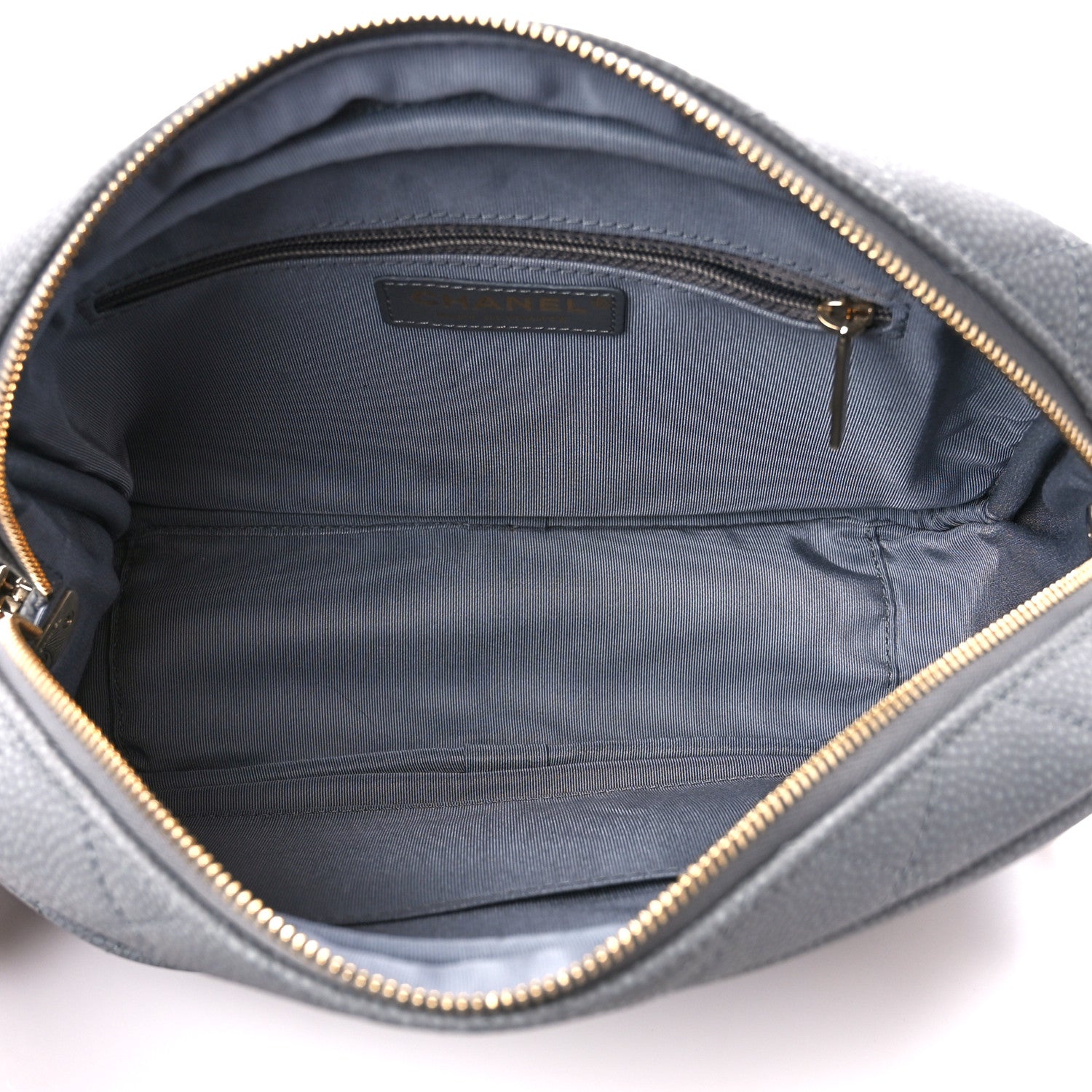 Chanel Iridescent Caviar Flat Quilted Small Coco Tassel Camera Case Grey 4 of 9