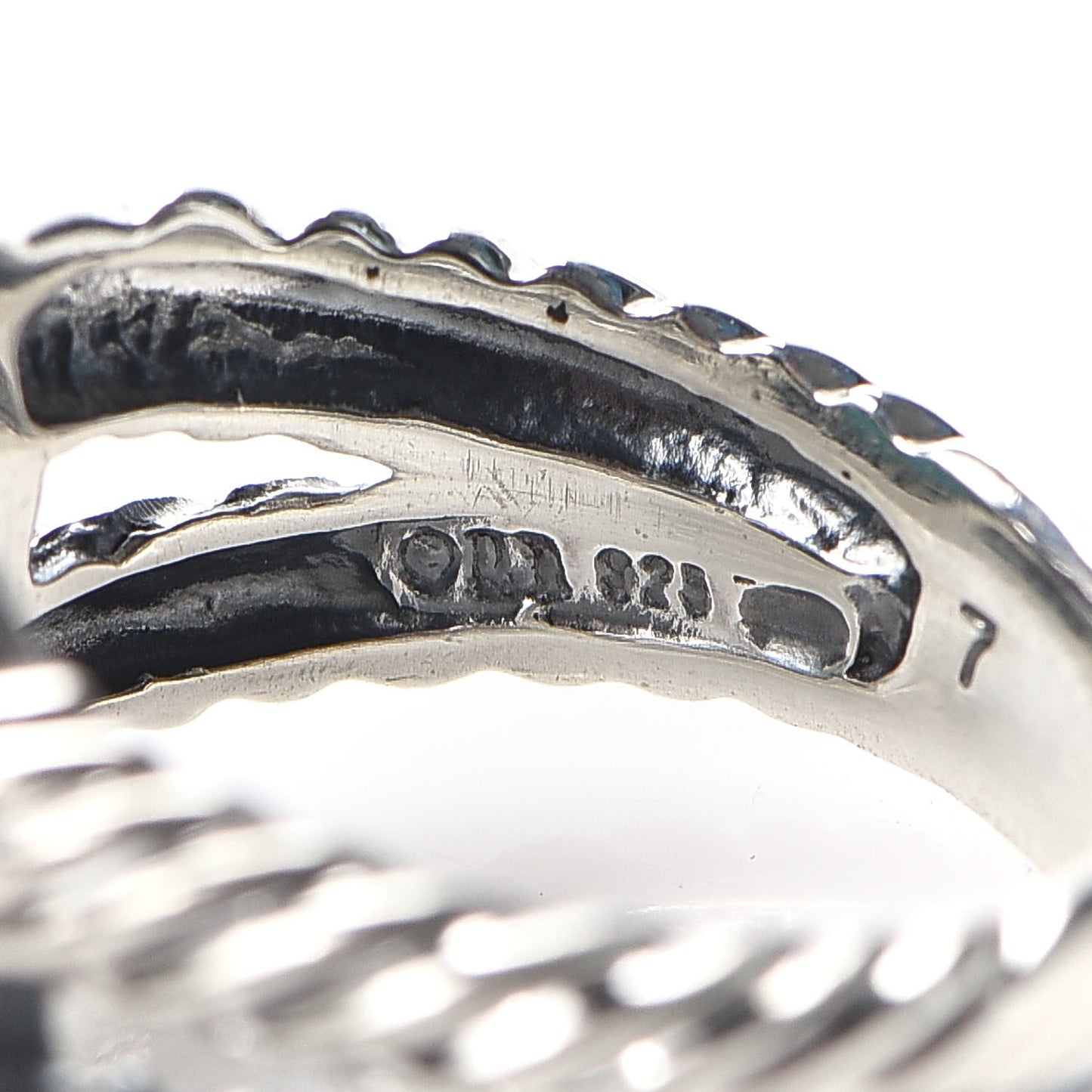 Sterling Silver Diamond Turquoise 11mm Albion Ring 54 7