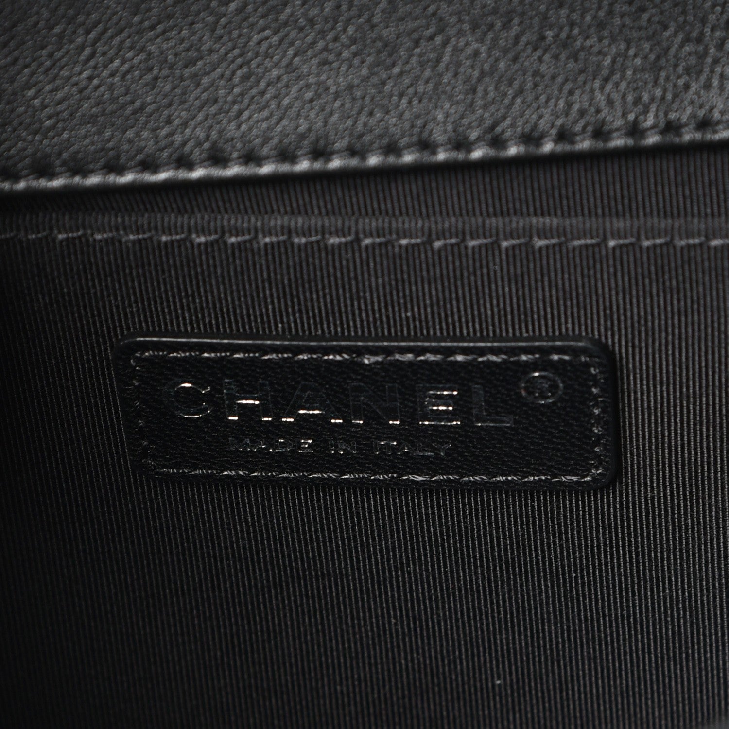Chanel Calfskin Embossed Cordoba Medium Boy Flap Charcoal 6 of 8