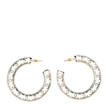 Chanel CC Hoop Earrings Gold 1 of 4