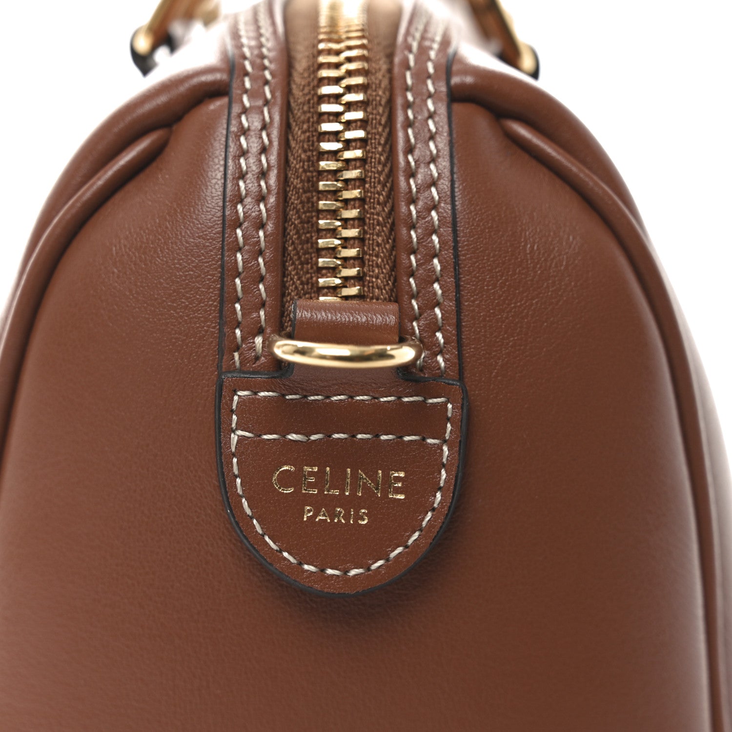 Celine Smooth Calfskin Triomphe Small Boston Bag Tan 6 of 10