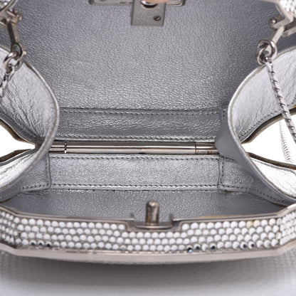 Judith Leiber Crystal Minaudiere Clutch Silver 5 of 10