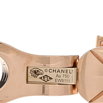 Chanel 18K Beige Gold Coco Crush Hoop Earrings 4 of 5