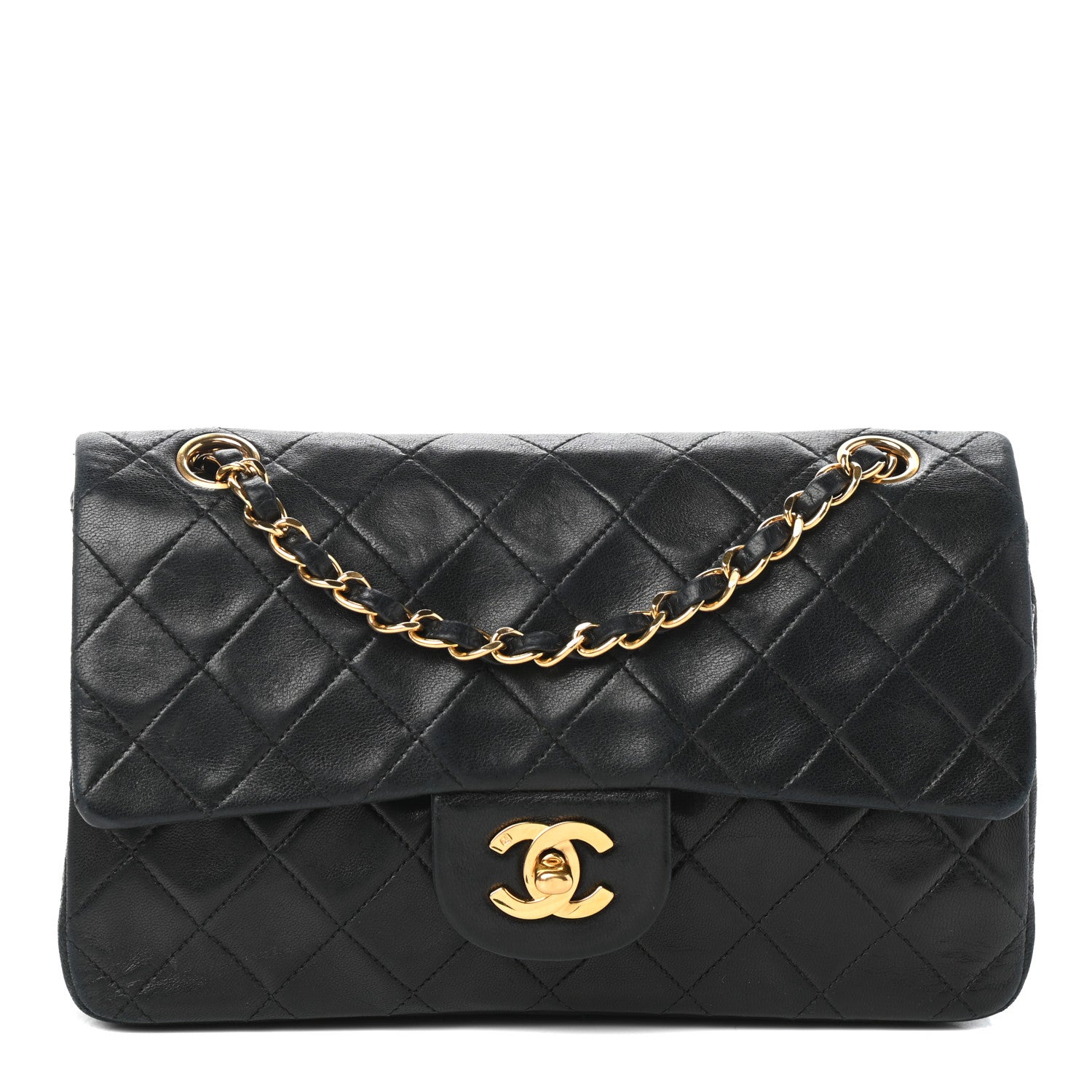 Chanel Lambskin Quilted Small Double Flap Black 1 of 11
