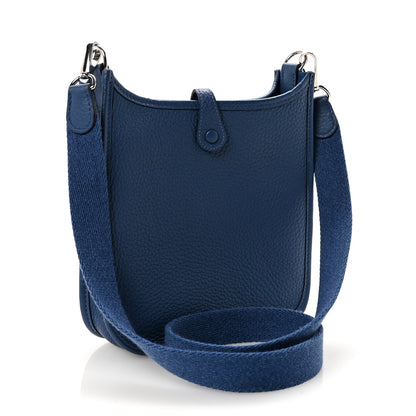 Hermes Taurillon Clemence Evelyne TPM Bleu Tie 3 of 10