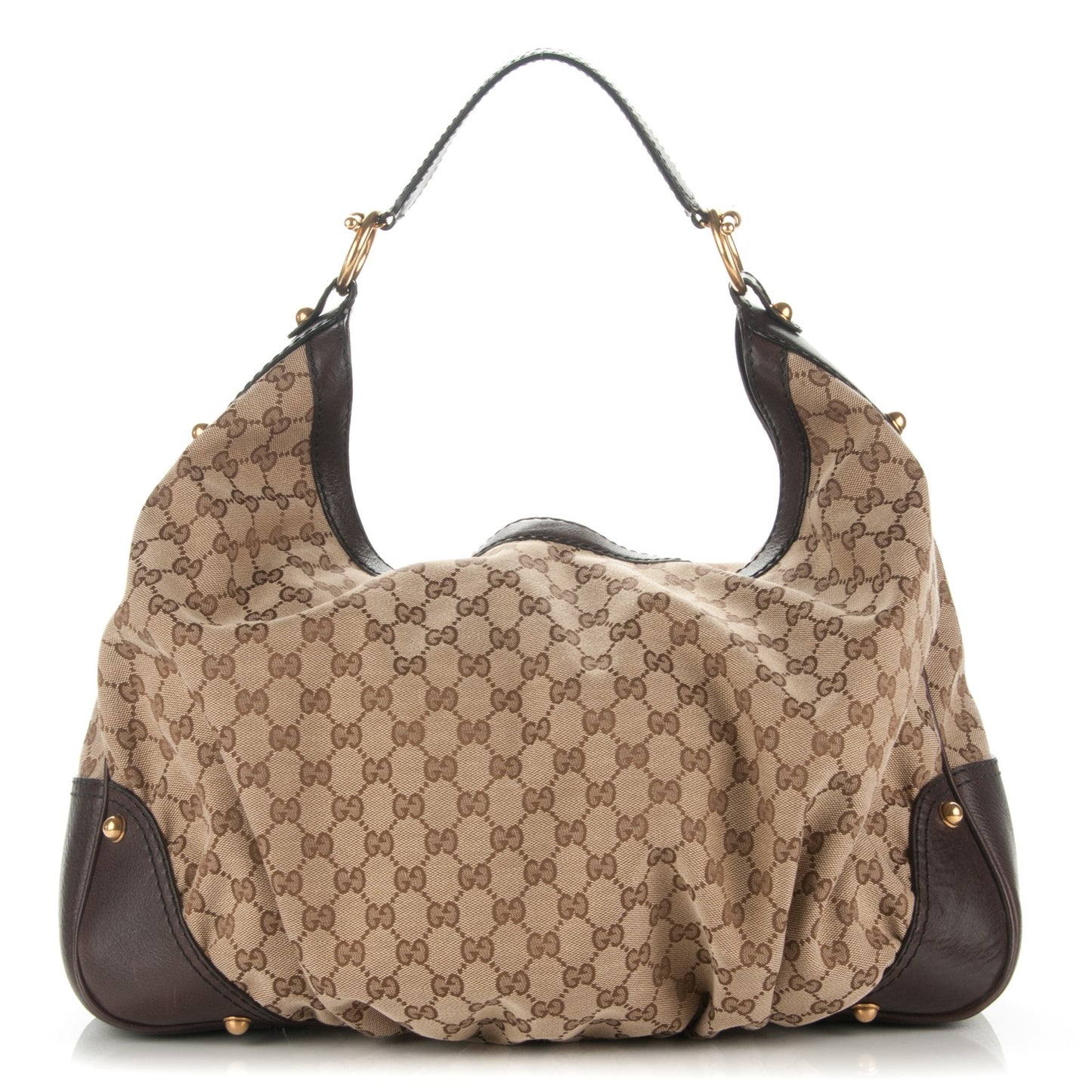 Monogram Large Jockey Hobo Dark Brown