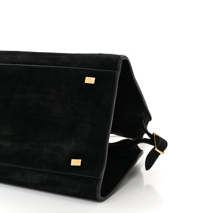 The Row Suede Soft Margaux 10 Bag Black 9 of 9