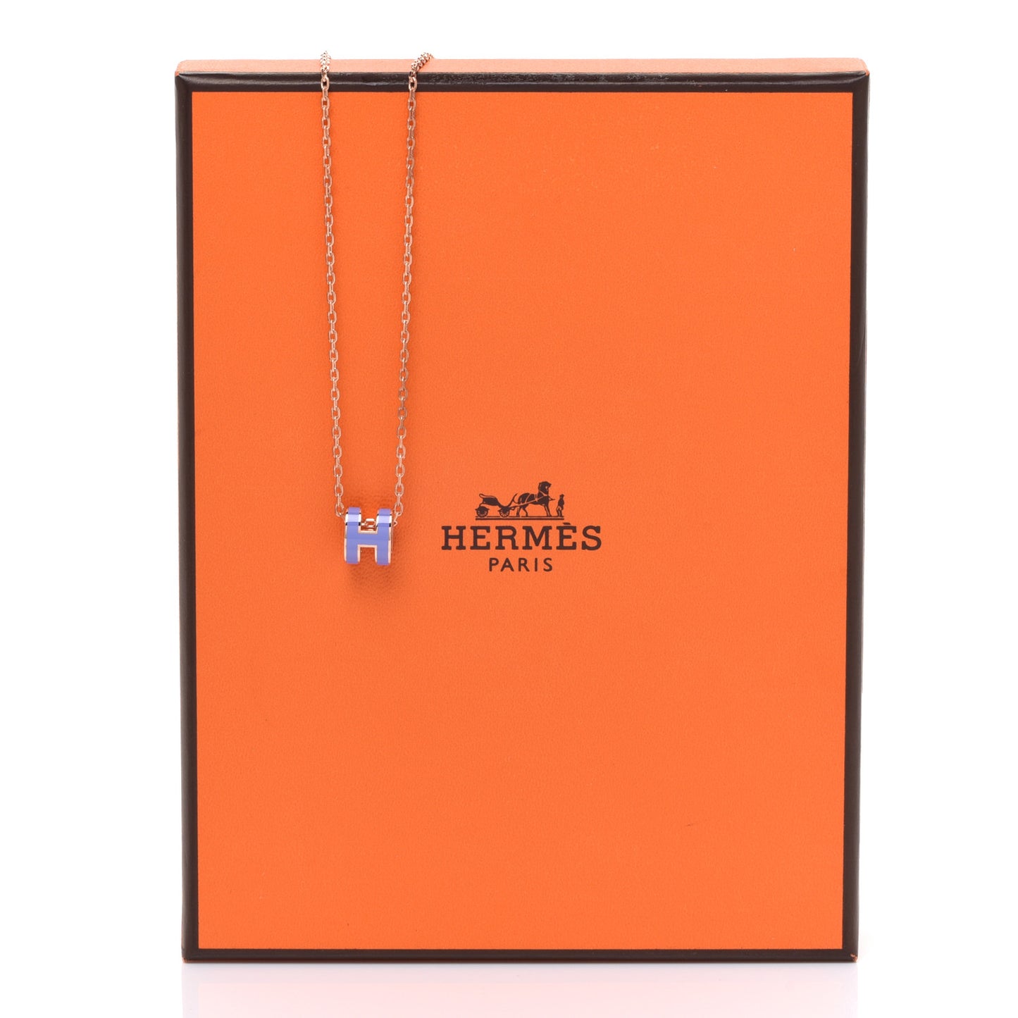 Rose Gold Mini Pop H Pendant Necklace Lilas