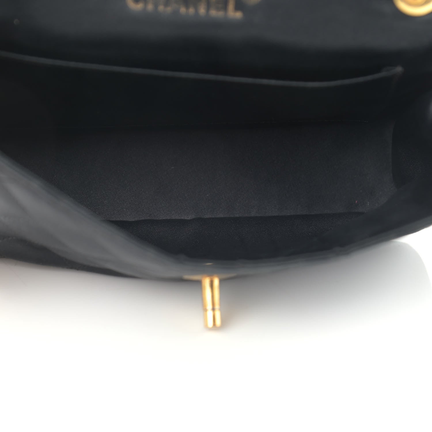 Chanel Satin Quilted Flap Black 4 of 11