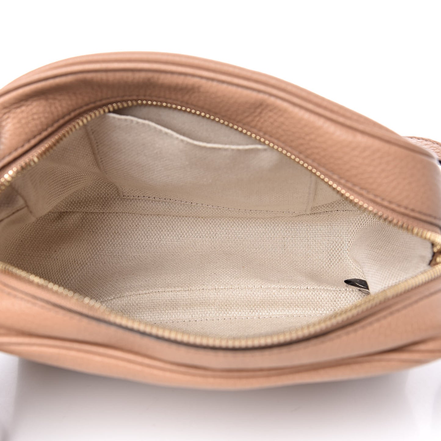 Pebbled Calfskin Small Soho Disco Bag Rose Beige