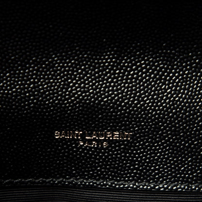Saint Laurent Grain De Poudre Small Monogram Kate Satchel Black 9 of 11