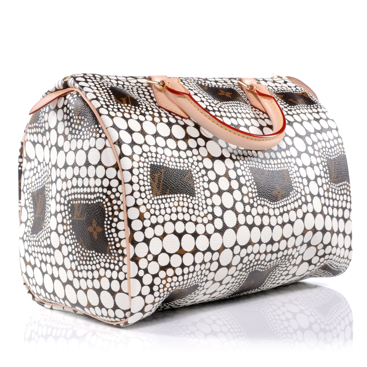 Monogram Kusama Town Speedy 30 White