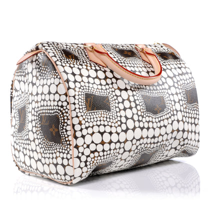 Louis Vuitton Monogram Kusama Town Speedy 30 White 3 of 8
