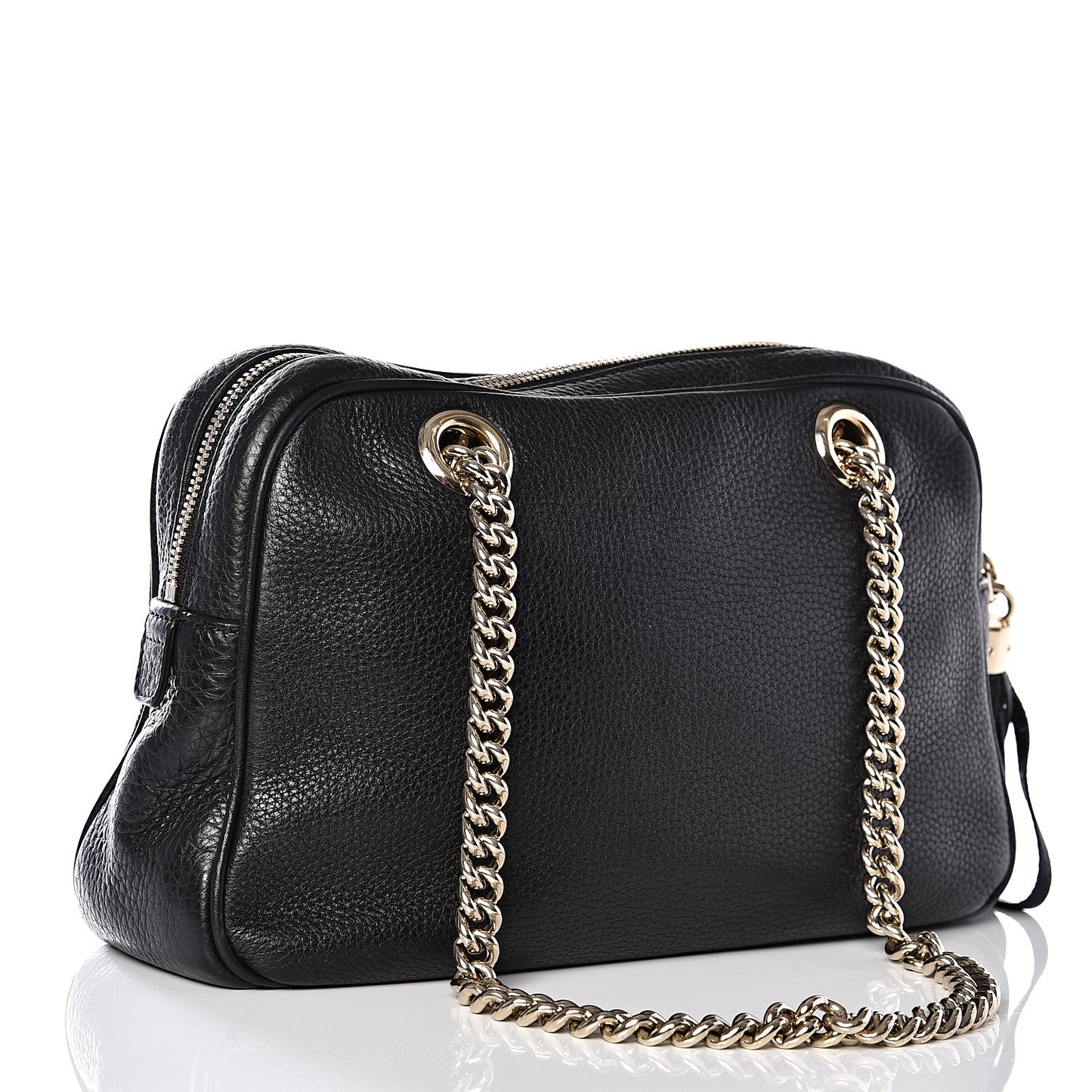 Pebbled Calfskin Small Soho Bowler Black