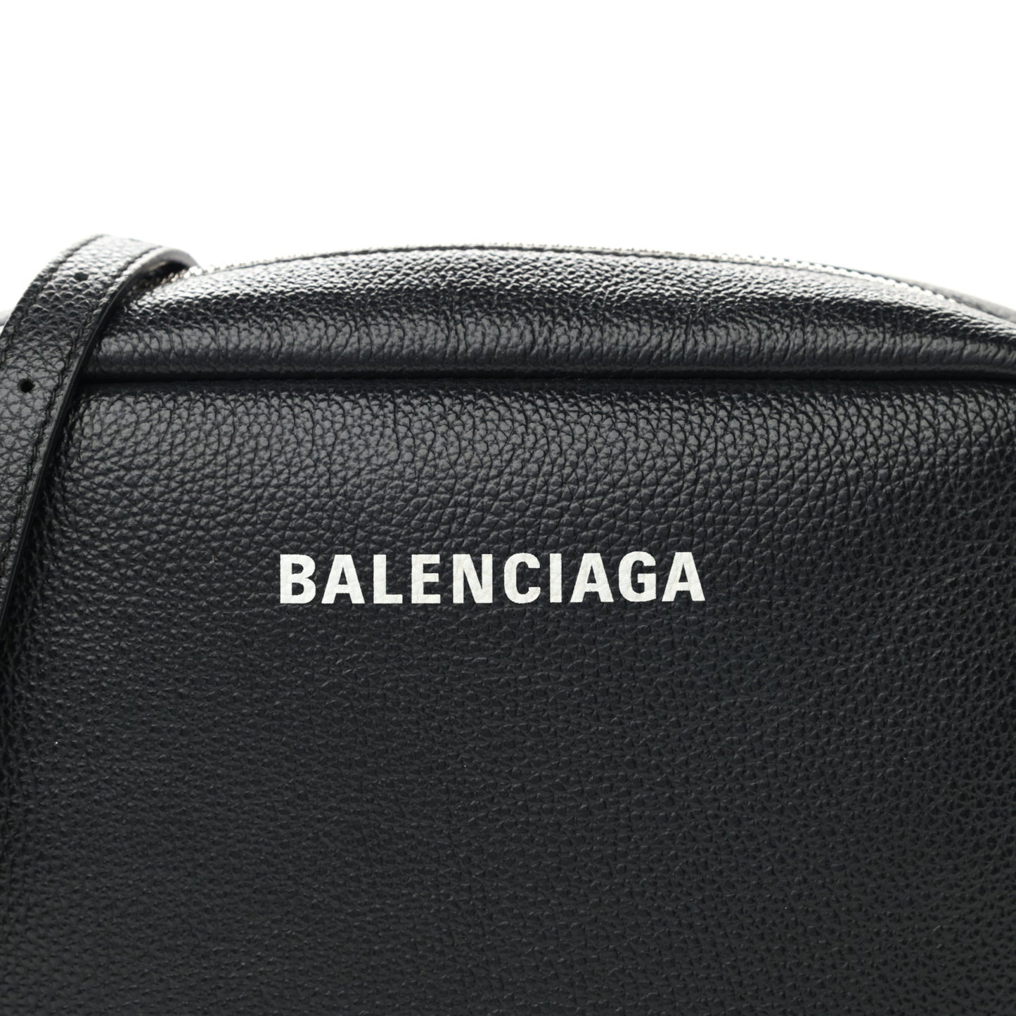 Calfskin Logo M Everyday Camera Bag Black