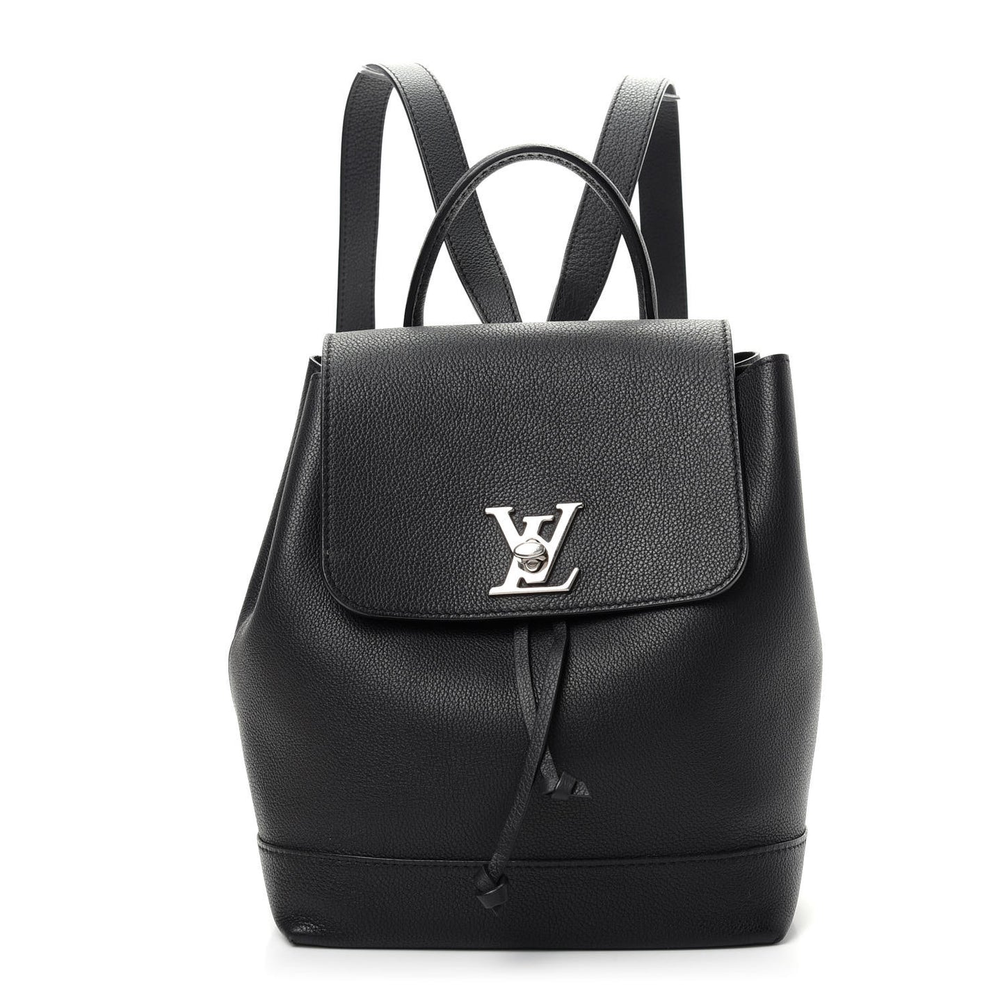 Calfskin Lockme Backpack Black