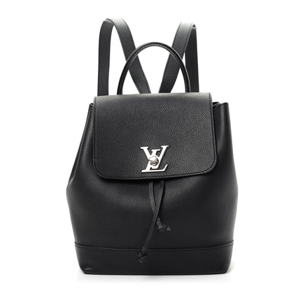 Louis Vuitton Calfskin Lockme Backpack Black 1 of 8