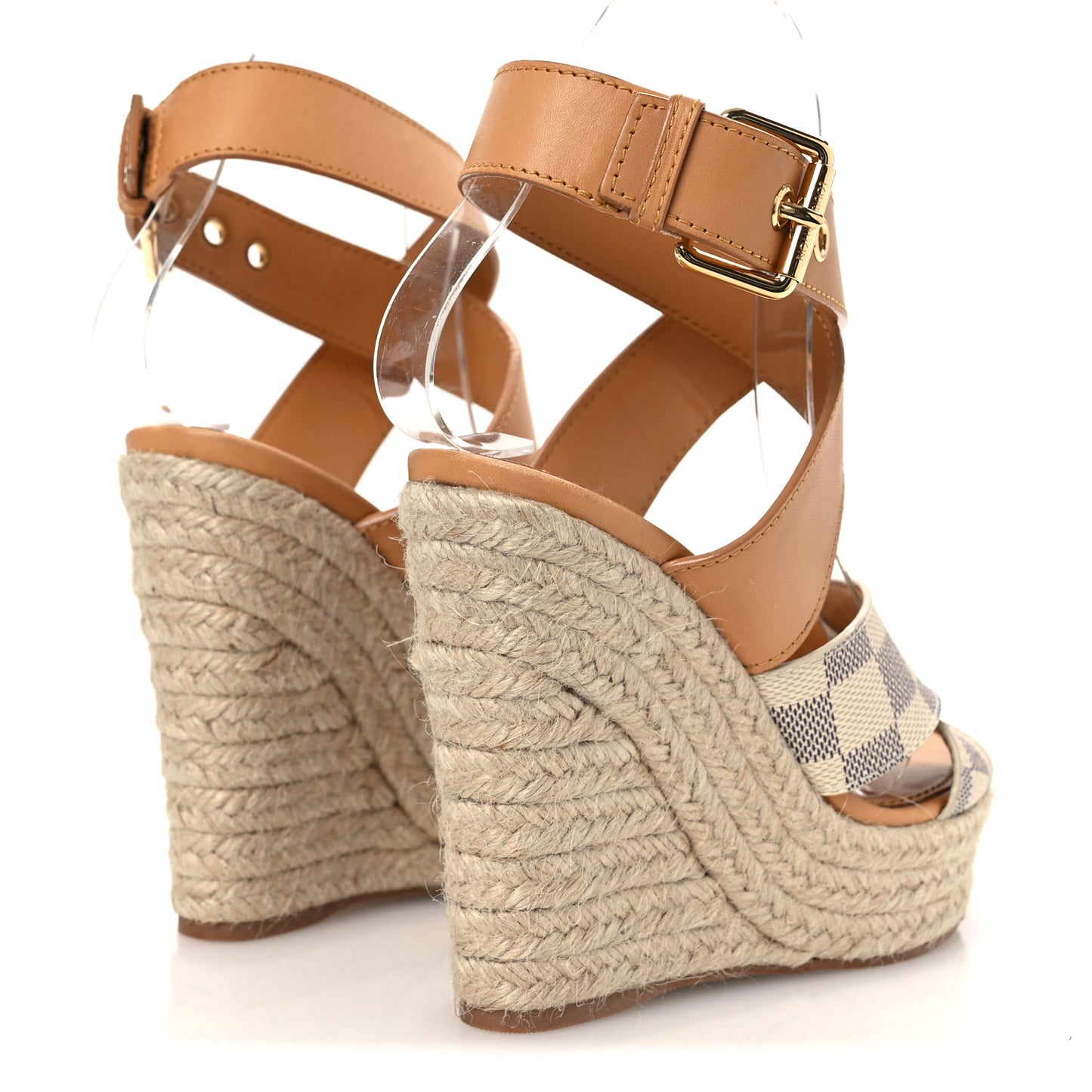 Damier Azur Starboard Wedges 35 Tan